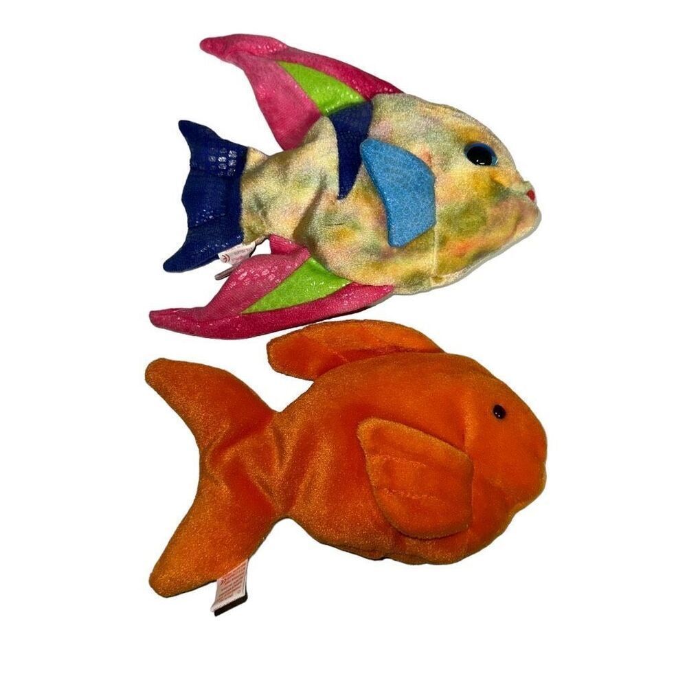 Vintage Ty Beanie Baby Fish Plush Bundle
